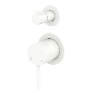 Kaya Wall Diverter Mixer Small Round Plates