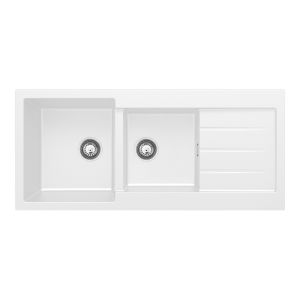 Kuro Granite 32L/22L Double Kitchen Sink with Drainer